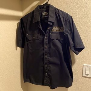 🛑 SOLD🛑 Genuine Harley Davidson snap-button shirt size L